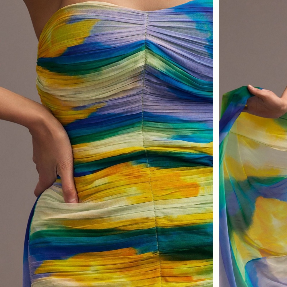 Colorful Strapless Dress - Picture 4 of 11
